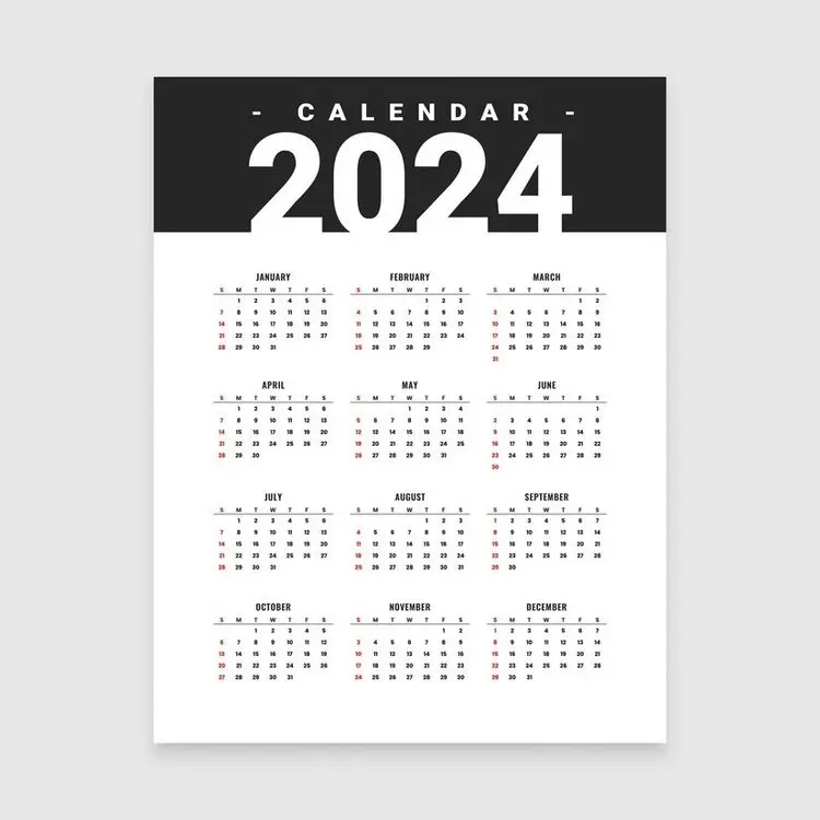 2024 Minimalist Calendar