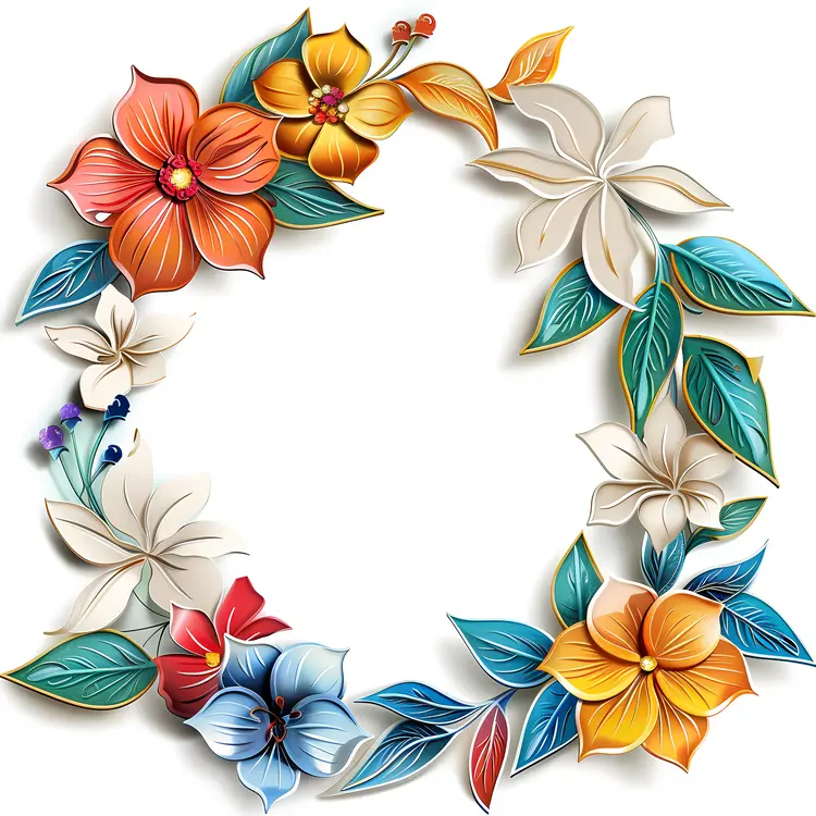 Colorful Floral Wreath