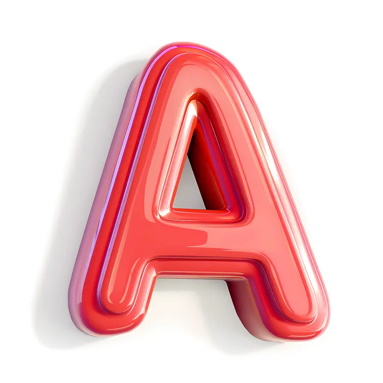Red Decorative Letter A