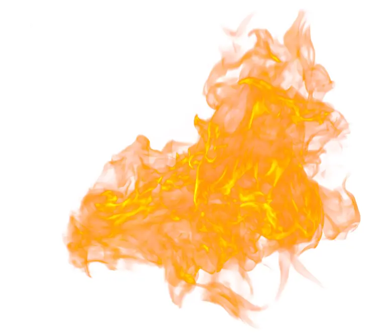 Orange Smoke on Transparent Background