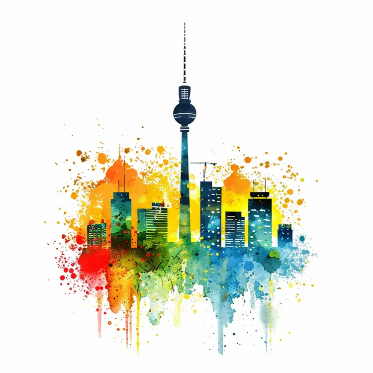 Colorful Berlin Skyline