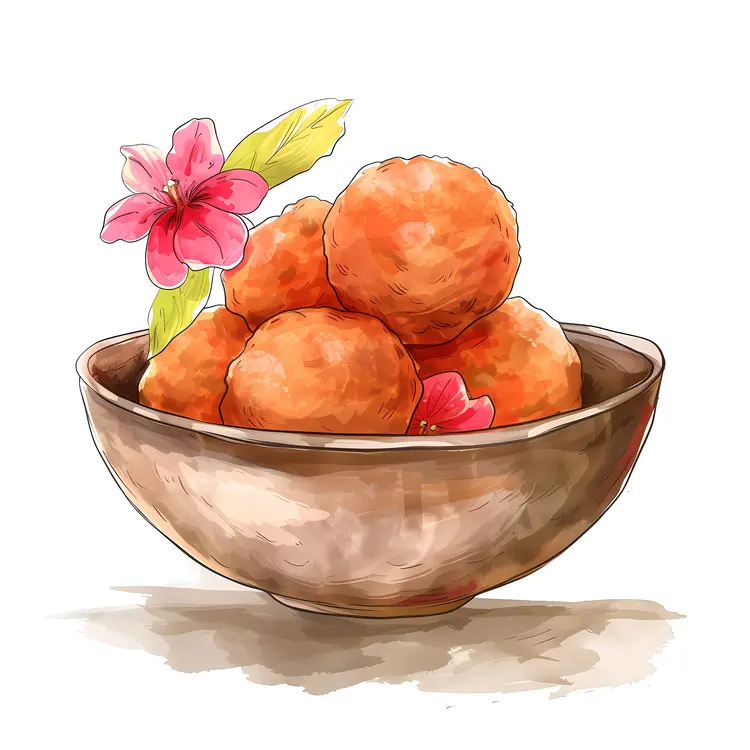 Orange Balls with Flower