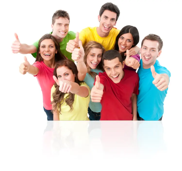 Group of Happy People Giving Thumbs Up