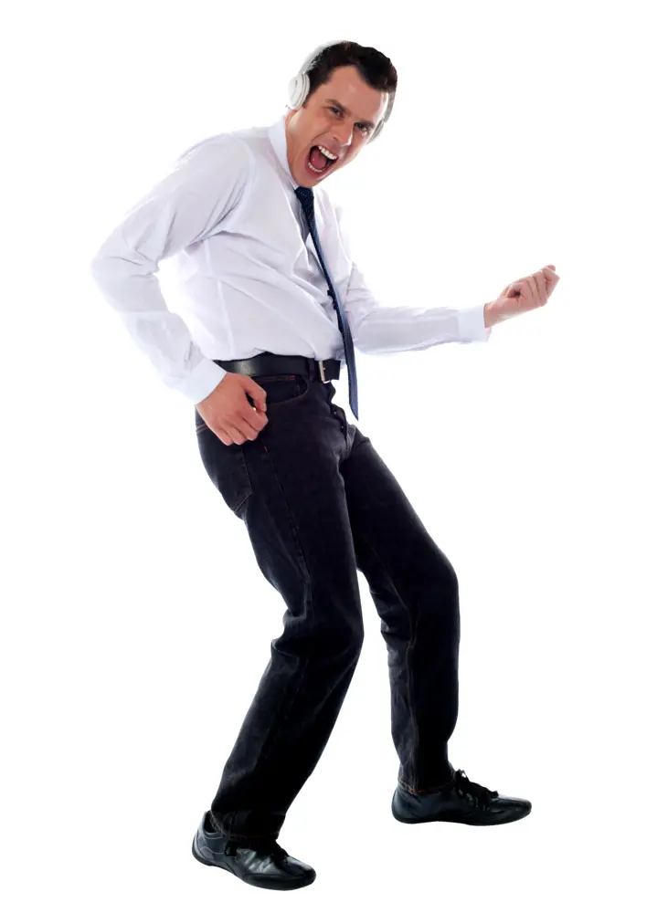 Man Dancing with Headphones
