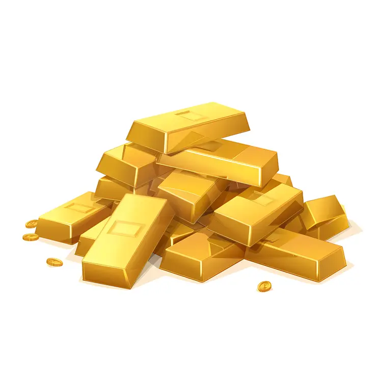 Pile of Shiny Gold Bars