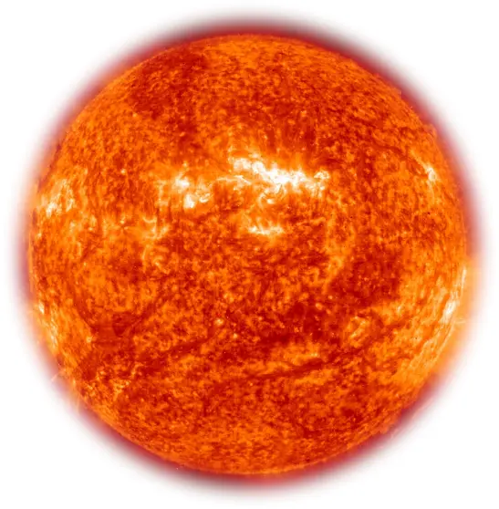 Bright Orange Sun Illustration