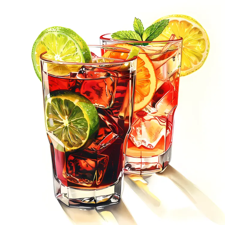Citrus Drinks with Ice