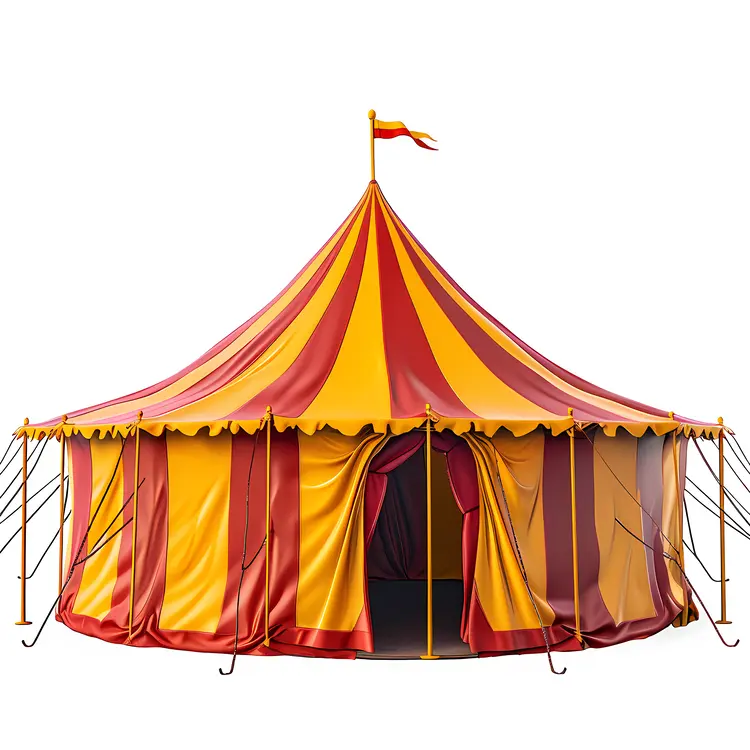 Yellow and Red Circus Tent