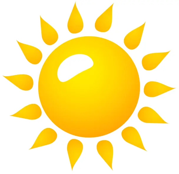 Bright Yellow Sun Illustration