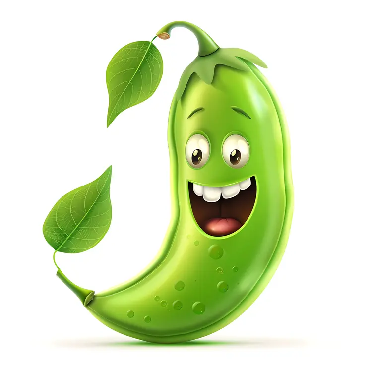Smiling Cucumber Cartoon