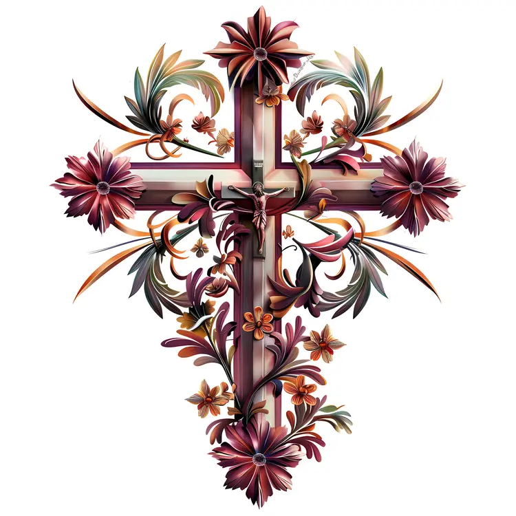 Floral Cross Decoration