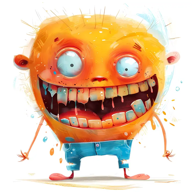 Laughing Orange Character