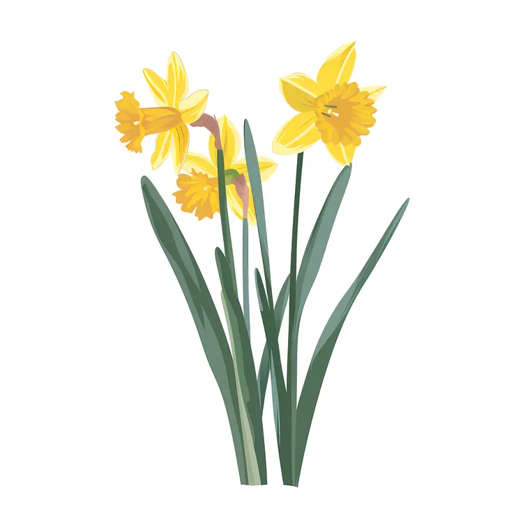 Yellow Daffodils in Bloom
