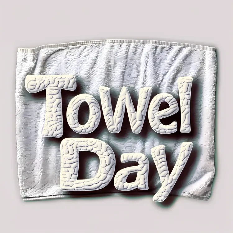 White Towel Day Illustration