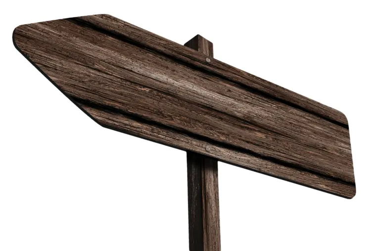 Wooden Direction Sign