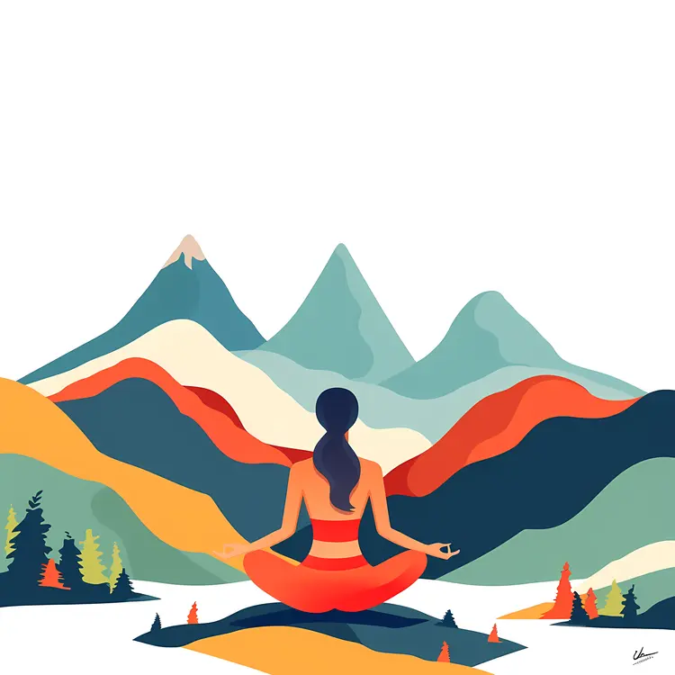 Meditation in Mountain Landscape