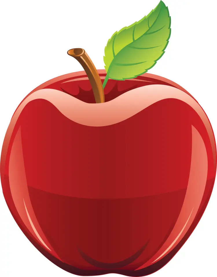 Shiny Red Apple Illustration