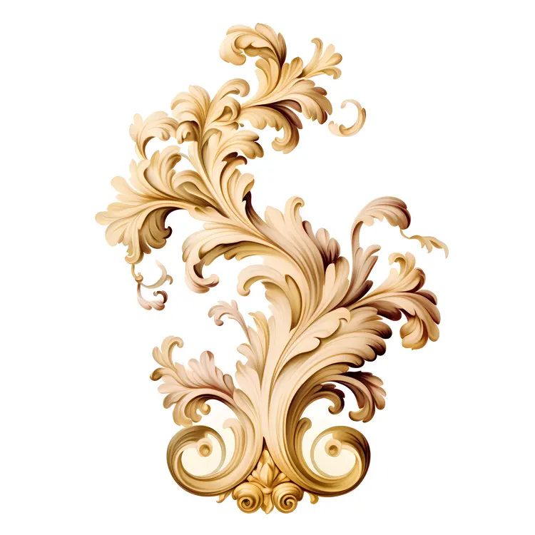 Curved Gold Ornate Design