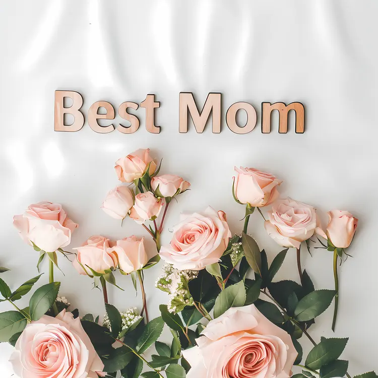 Best Mom with Roses