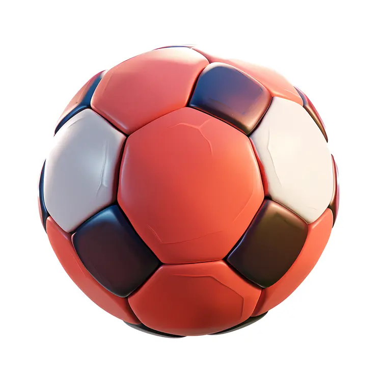 Red and White Soccer Ball