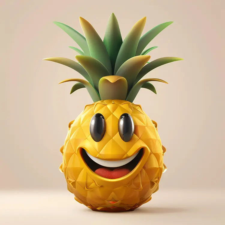 Smiling Pineapple Cartoon