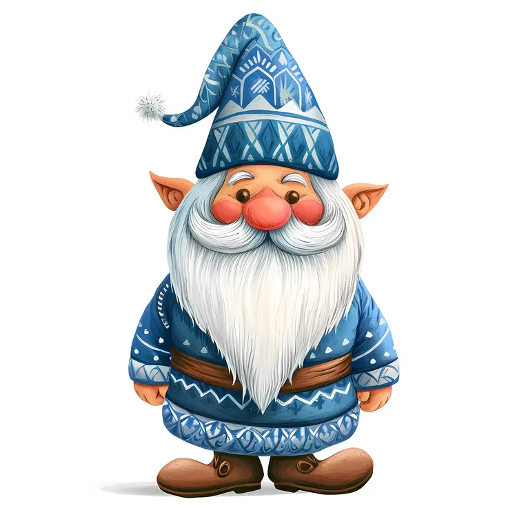 Gnome with Blue Hat and Clothes