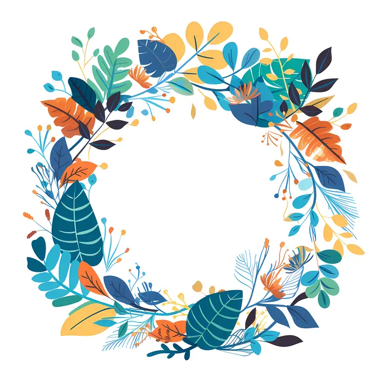 Colorful Floral Wreath Decoration