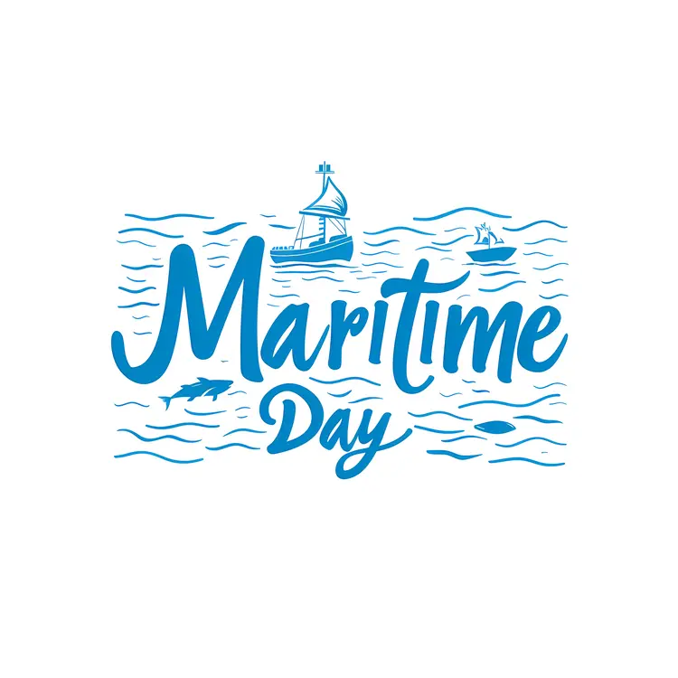 Sailing Ship on Waves for Maritime Day