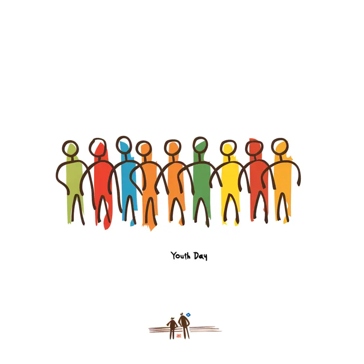 Youth Day Celebration with Colorful Figures