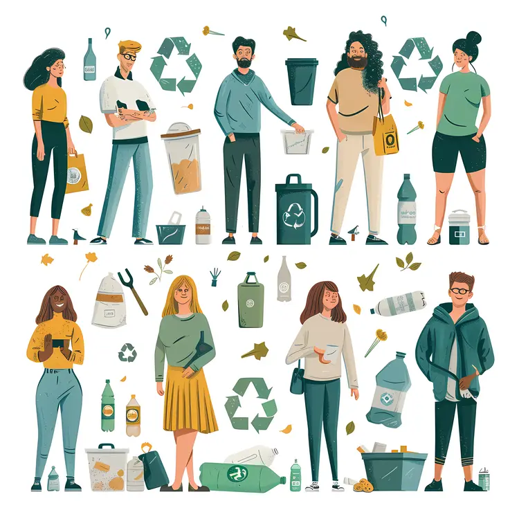 People recycling