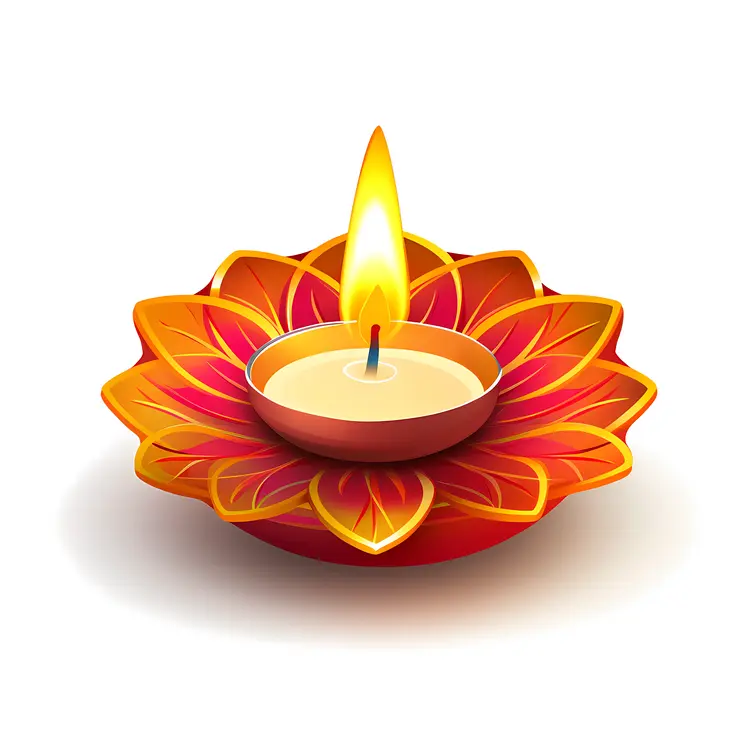 Beautiful Decorative Candle with Flame