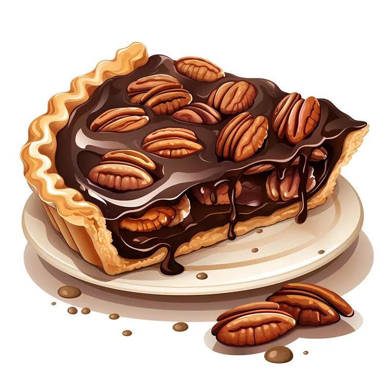 Classic Pecan Pie Slice