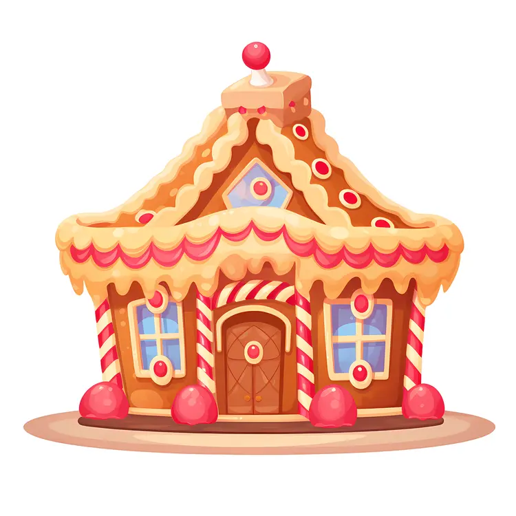 Gingerbread House with Candy Decorations