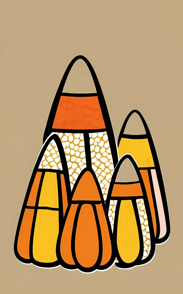 Halloween Candy Corn in Various Shapes
