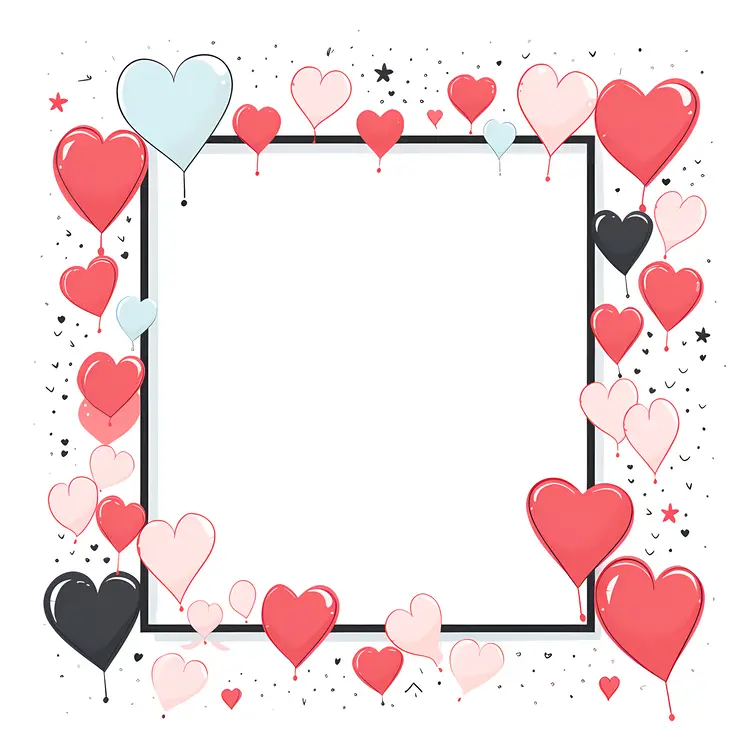 Heart Balloons Frame