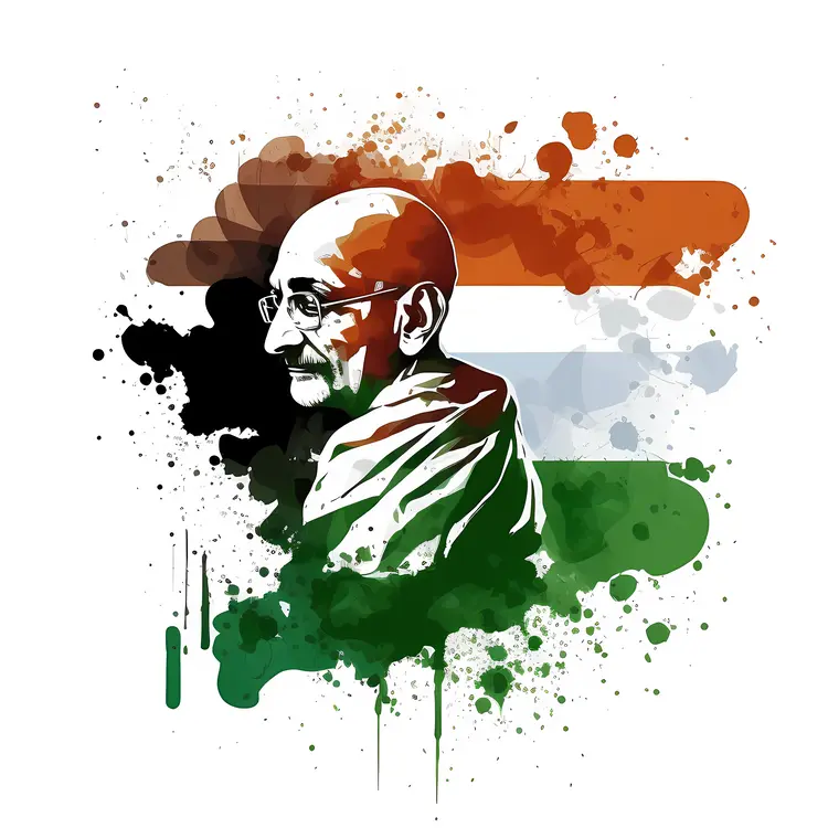 Artistic Portrait with Indian Flag