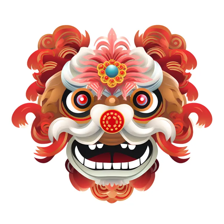 Colorful Traditional Lion Mask