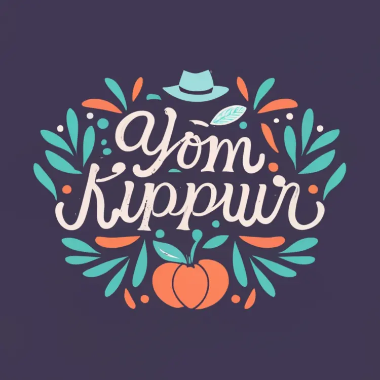 Yom Kippur Celebration with Hat and Pumpkin