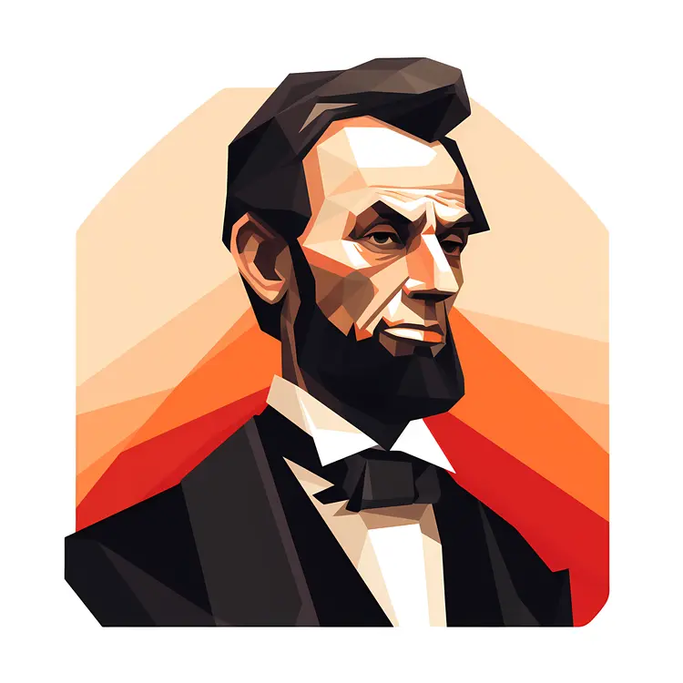Geometric Portrait of a Man in a Suit