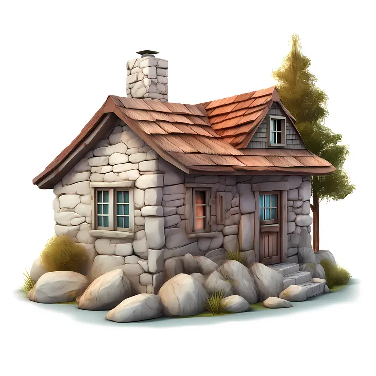 Small cute doodle house
