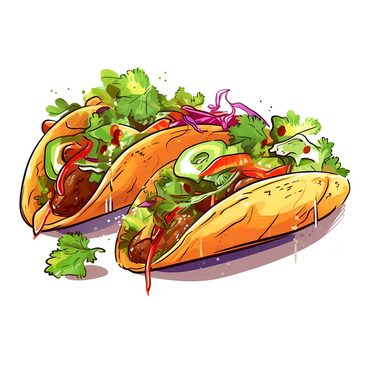 Delicious Tacos with Fresh Vegetables