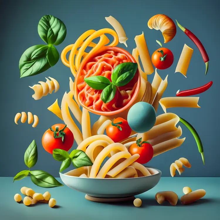 Tasty Pasta with Tomatoes and Basil