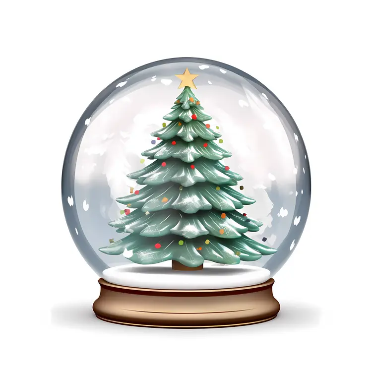 Christmas Tree in a Snow Globe