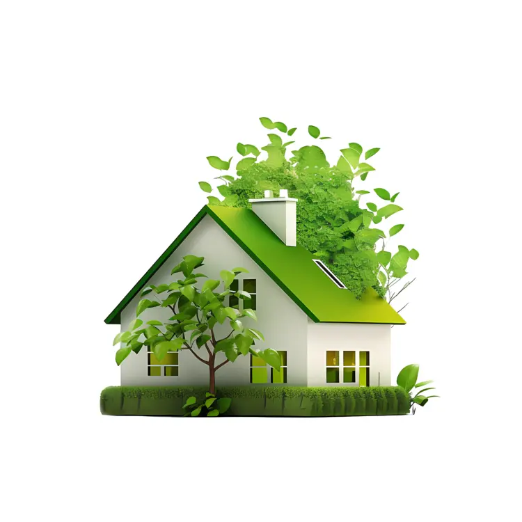 Green House with Lush Surroundings