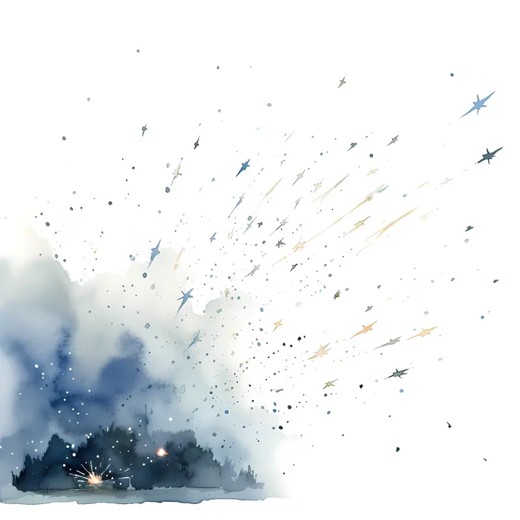 Blue Star Explosion in the Sky