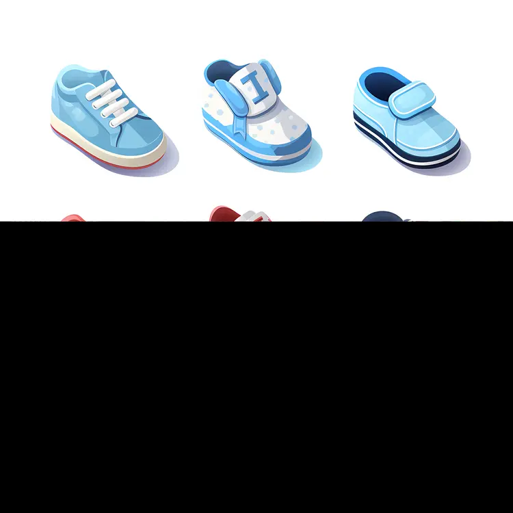 Cute Blue Baby Shoes