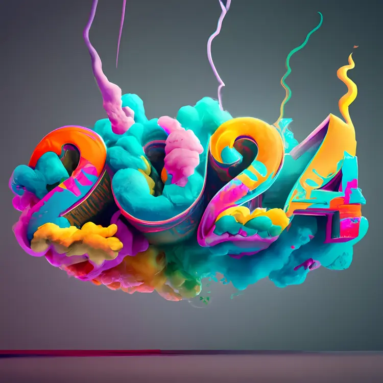 2024 in Colorful Clouds