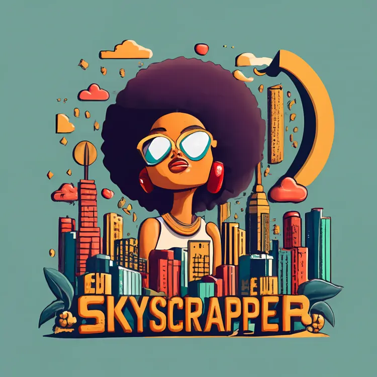 Skyscraper Day with Woman in Sunglasses