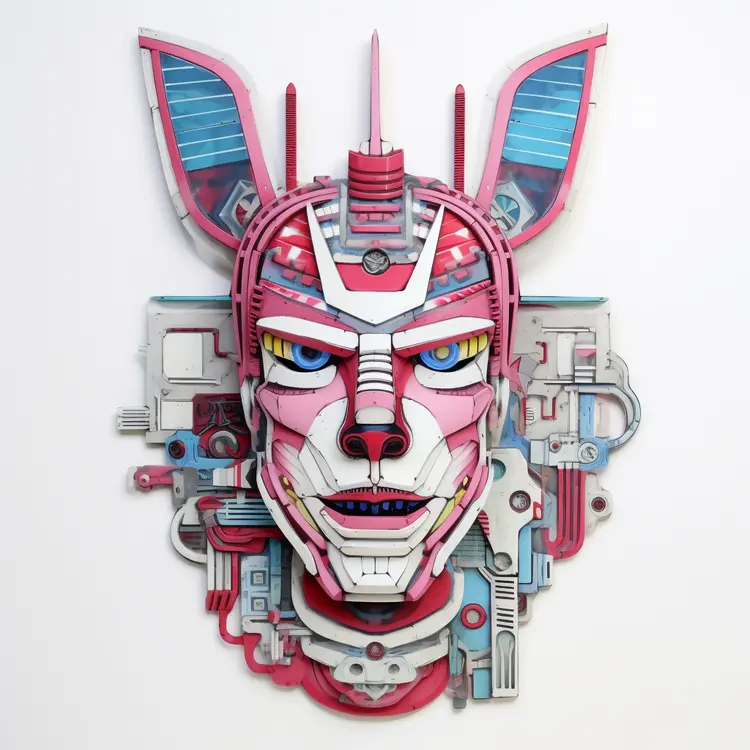 Futuristic Robotic Mask Art