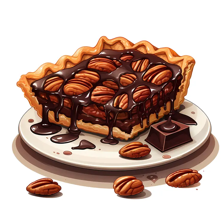 Chocolate Pecan Pie Slice